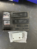 Linnea PL160S-ST-PR-SBL 304 Grade Stainless Steel Square Privacy Pocket Door Lock with Straight Pull - Satin Black