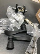 Baldwin PVCURTRR190 Curve Privacy Leverset with Traditional Round Rose - Satin Black