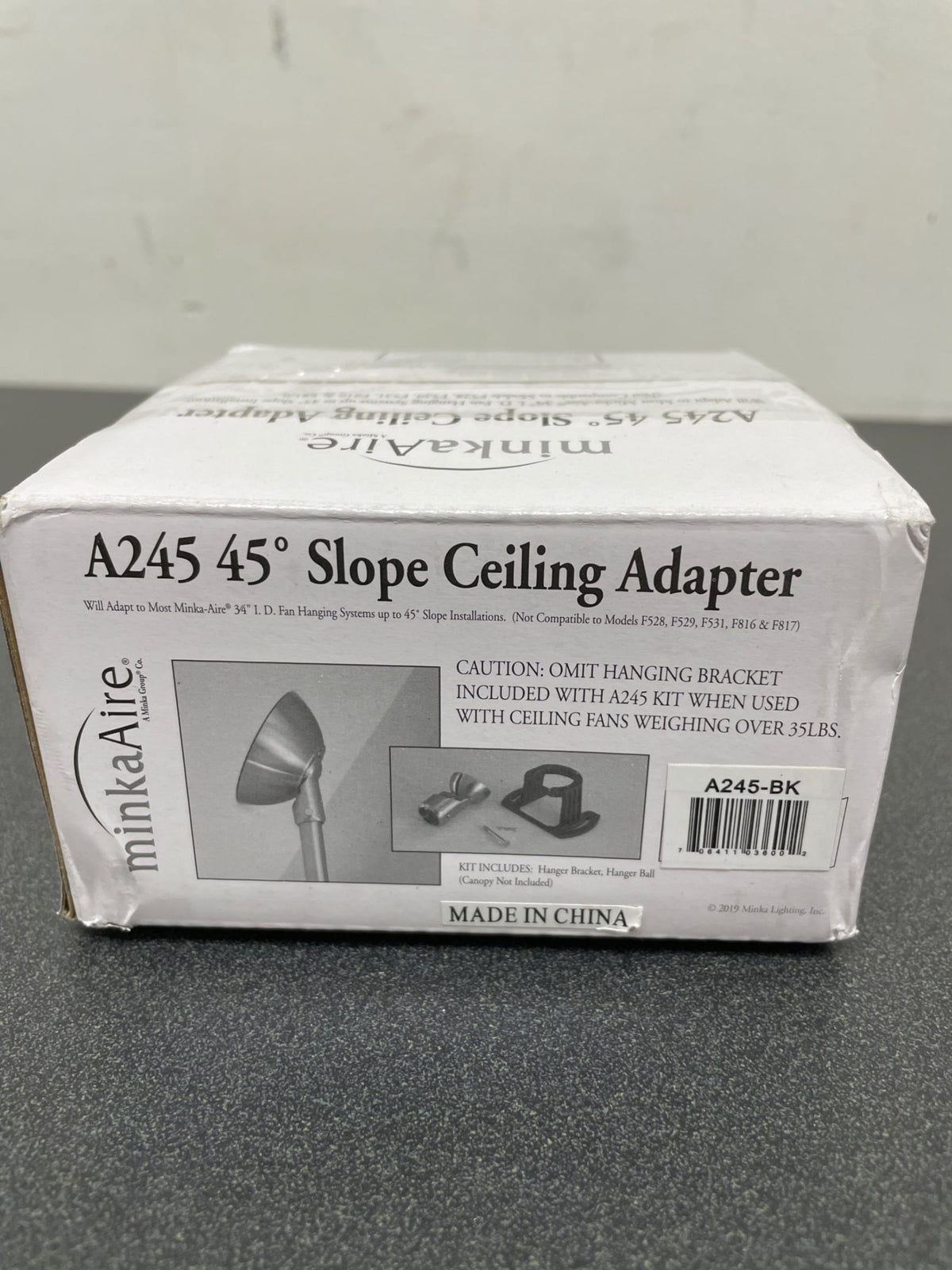 MinkaAire A245-BK Sloped Ceiling Adapter - Black