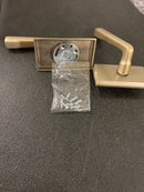Emtek 705CRTWB Cimarron Reversible Non-Turning Two-Sided Dummy Door Lever Set from the Sandcast Bronze Collection - Tumbled White Bronze