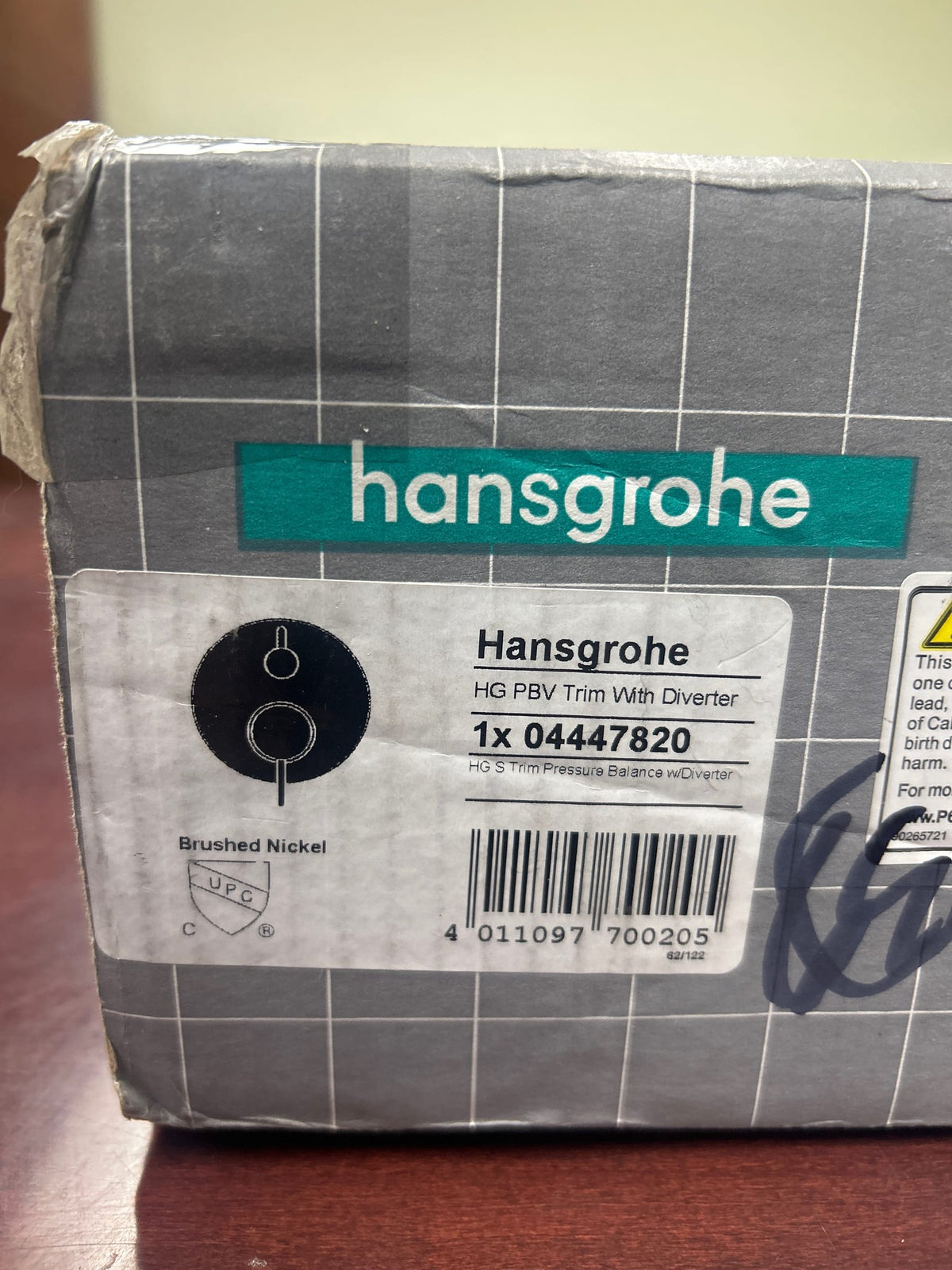 Hansgrohe 04447820 Ecostat Pressure Balanced Valve Trim Only with Integrated Diverter for 2 Distinct Functions - Less Rough In - Brushed Nickel