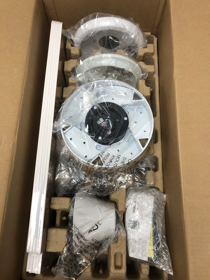 Hampton bay 92394 Nevali 52 in. White Changing LED Indoor Smart Hubspace Ceiling Fan with Light and Remote Control Included