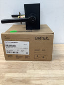 Emtek 5123HLOUS19RH Helios Right Handed Single Cylinder Keyed Entry Door Lever Set with Modern Rectangular Rose - Flat Black