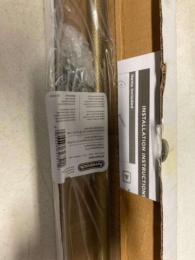 Amerock BP54071BBZ Bronx 18 in. (457mm) Modern Golden Champagne Bar Appliance Pull