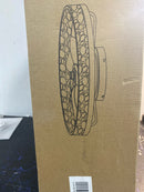 Hinnixy Y23FSD0007-2801HD 20 in. Smart Indoor Matte Black Crystal Flush Mount Color Changing LED Ceiling Fan with Light Kit and Remote App Control