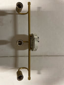 Hampton bay C6378 Hensley 21 in. 3-Light Gold and Faux Marble Bathroom Vanity Light Fixture
