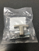 Elements 859T-SN Thatcher 1-1/2" Curved "T" Bar Cabinet Knob / Drawer Knob with Mounting Hardware - Satin Nickel