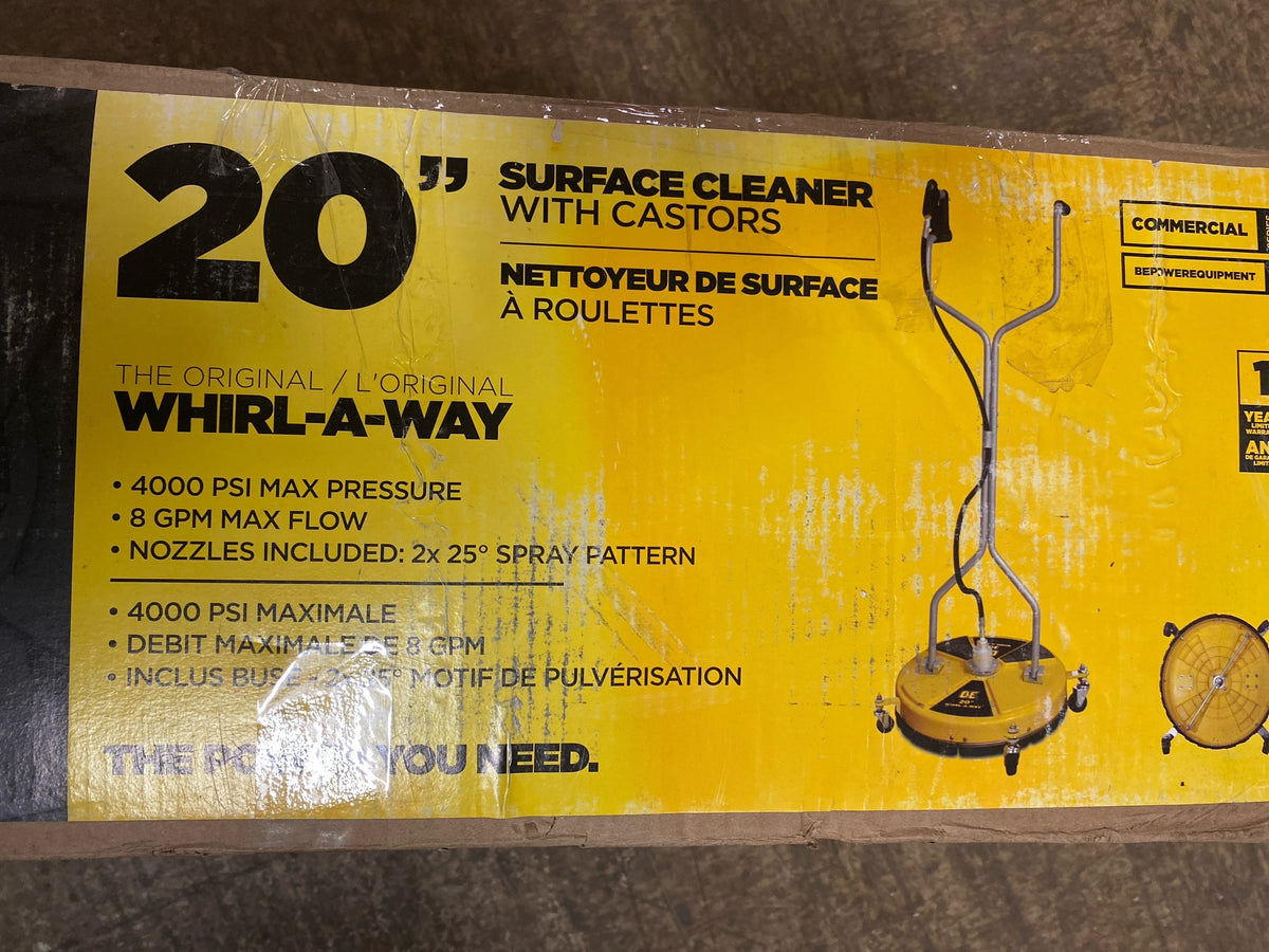 BE Power Equipment 85.403.011 BE Power Equipment Whirl-A-Way Professional 20" Surface Cleaner w/ Greaseable Zerk & Swivel Casters (4000 PSI) - N/A