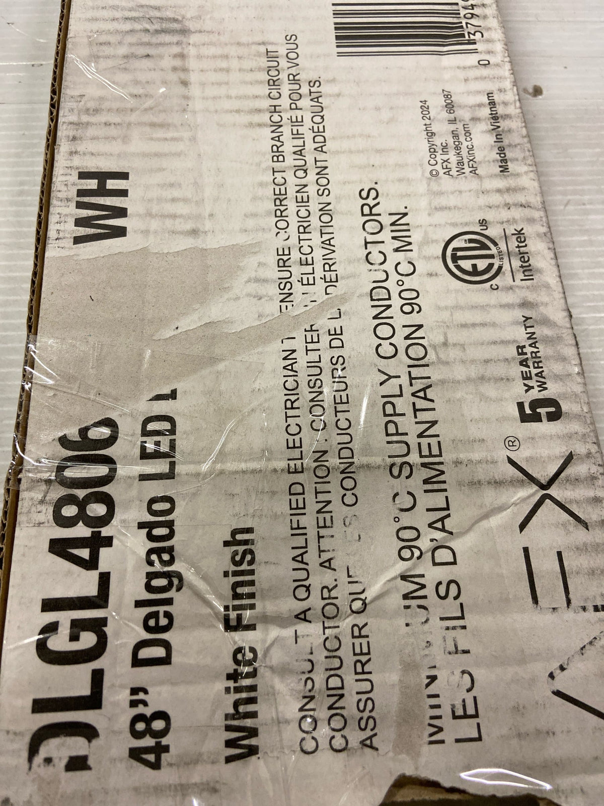 AFX DLGL4806LAJD1WH Delgado 48" Wide 120 Volt Linear LED Panel - White