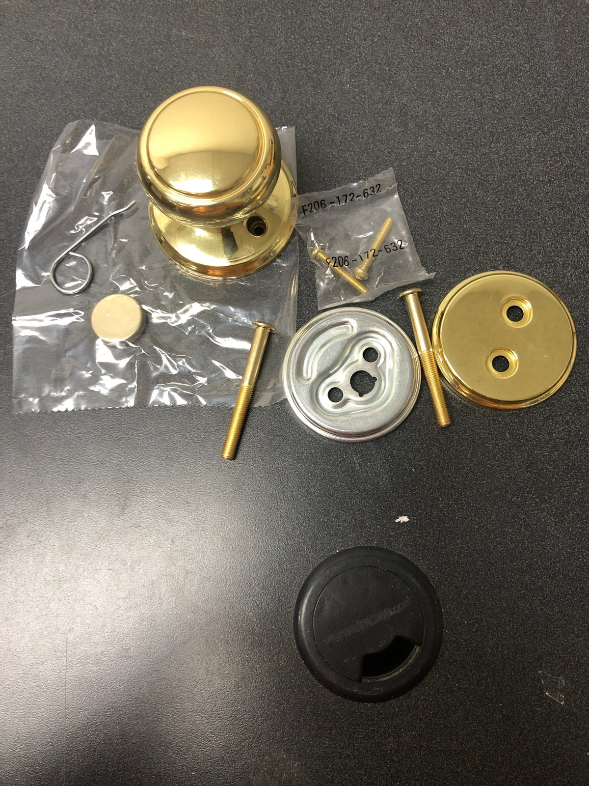 Schlage F94AND605 Andover One-Sided Dummy Interior Pack - Exterior Handleset Sold Separately - Polished Brass