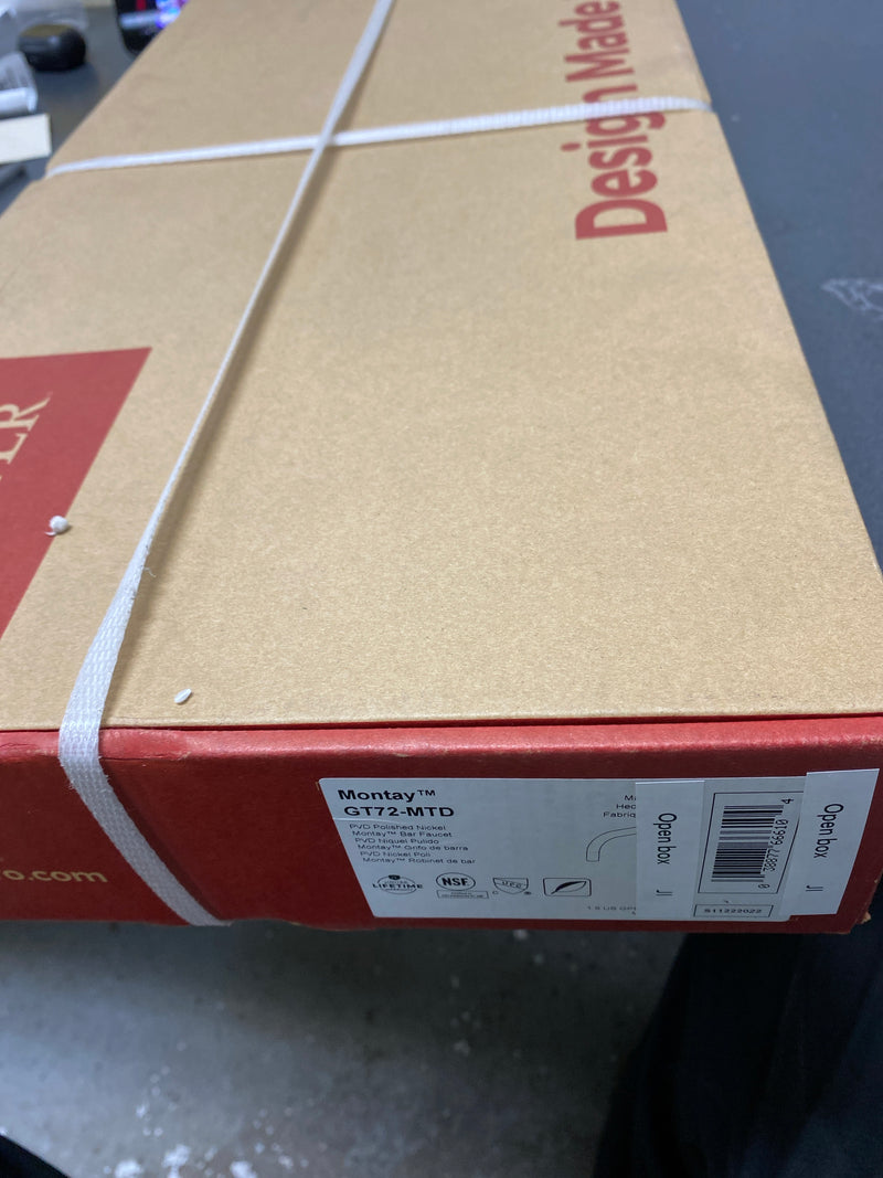 Pfister GT72-MTD Montay 1.8 GPM Single Hole Bar Faucet - Polished Nickel