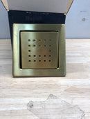 Kohler K-8003-2MB WaterTile Square Single Square Metal Body Spray – with 22 Rubber Spray Nozzles - Vibrant Brushed Moderne Brass