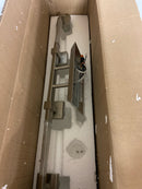 Z-Lite 1927-4V-BN Rubicon 4 Light 30" Wide Vanity Light with Textured Glass Shades - Brushed Nickel