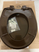 Bemis 200SLOWT 248 Classic Colors Round Closed-Front Toilet Seat and Lid Quick Release - Espresso Brown