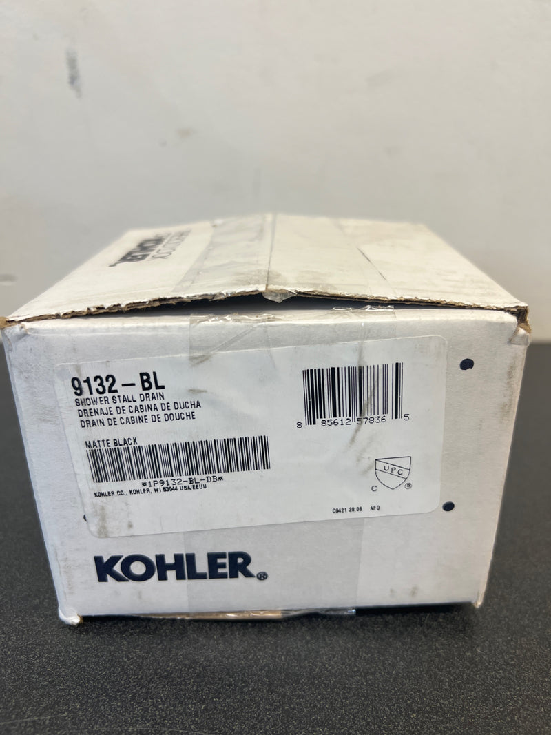 Kohler K-9132-BL 4-3/8" Round Shower Drain - Matte Black