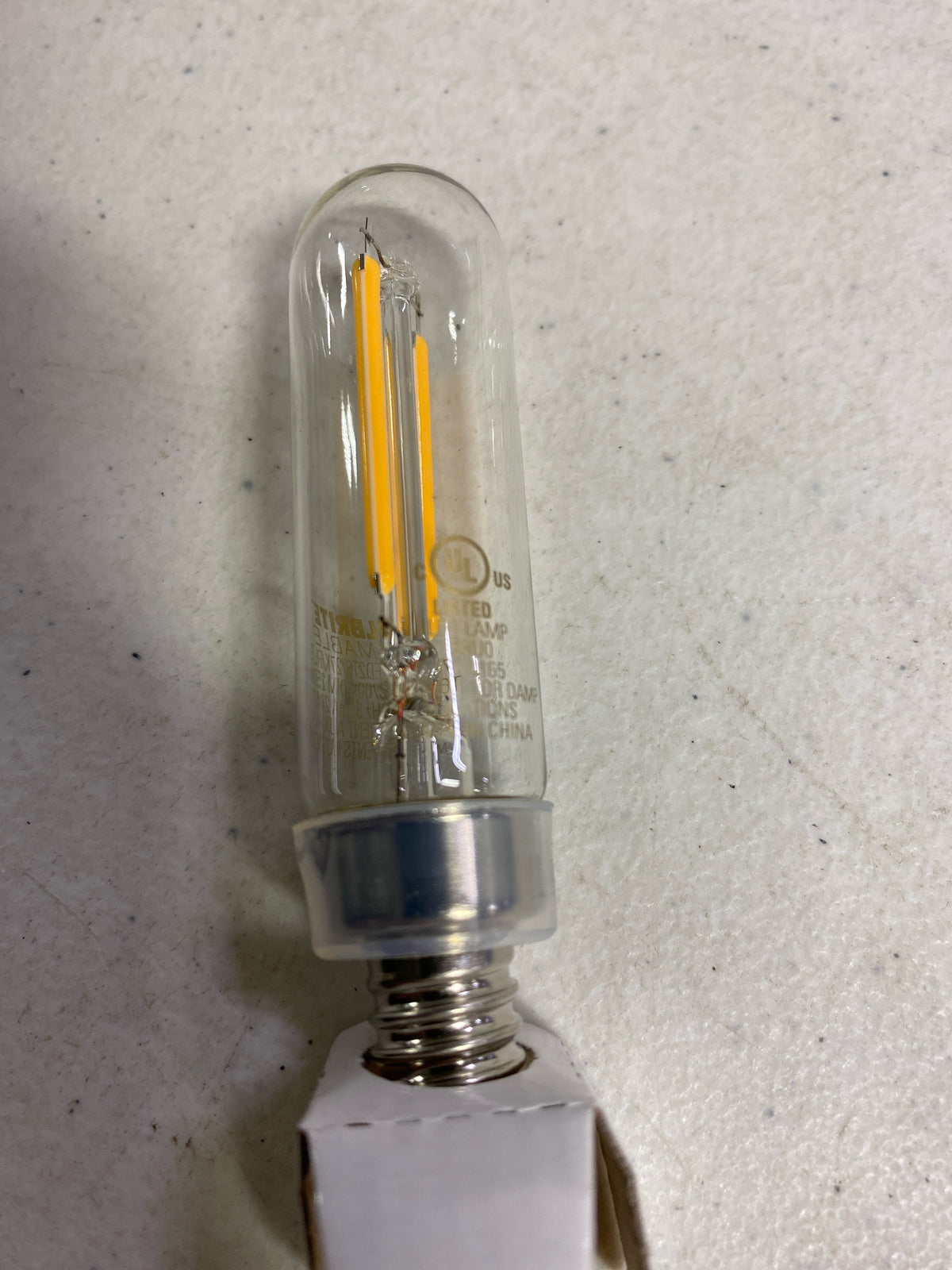Bulbrite 861929 Pack of (4) 2.5 Watt Vintage Edison Dimmable T6 Candelabra (E12) LED Bulbs - 180 Lumens, 3000K, and 80CRI - Clear