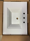 Town Square S Pedestal Sink Top- 8" Centers in White