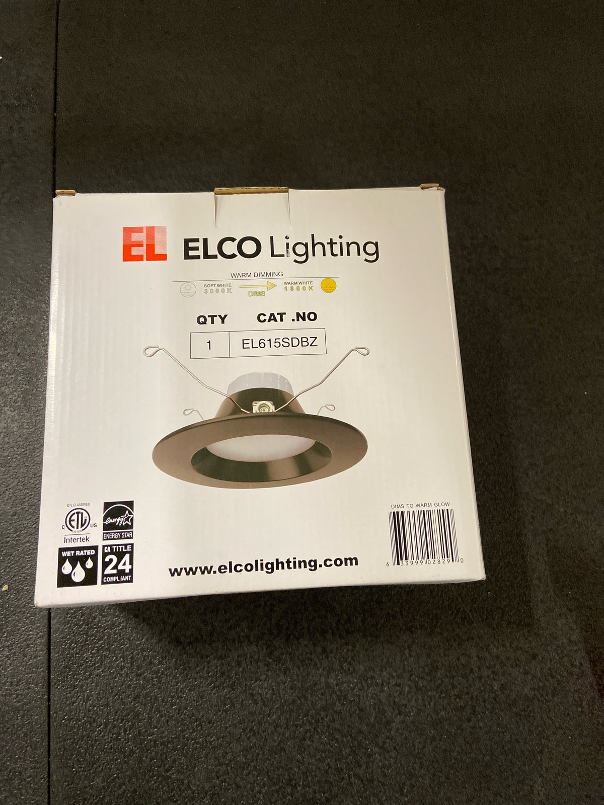 Elco EL615SDBZ 5" Integrated LED Reflector Recessed Trim - 750 Lumens 1800 Kelvin - Bronze