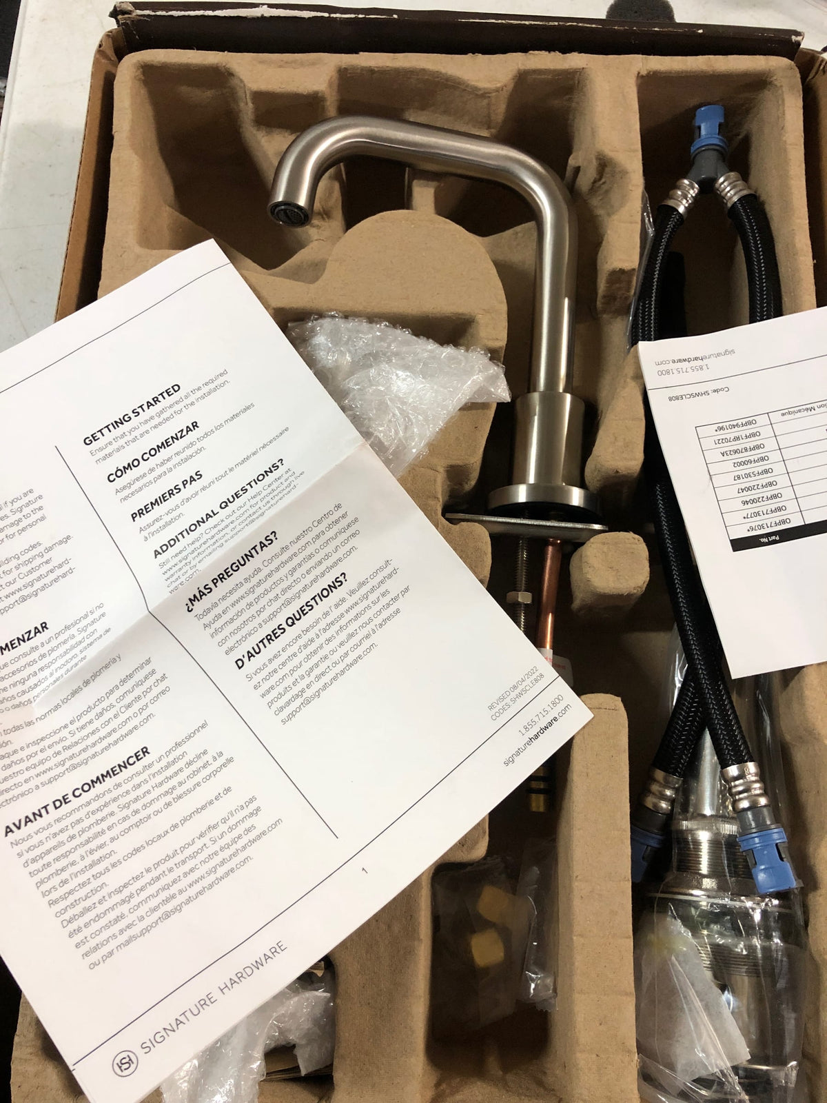 Signature Hardware SHWSCLE808ZBN Lexia 1.2 GPM Widespread Bathroom Faucet with Pop-Up Drain Assembly - Brushed Nickel