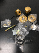 Baldwin 5015031FD 5015 Non-Turning Two-Sided Dummy Door Knob Set with 5048 Rose from the Estate Collection - Non-Lacquered Brass