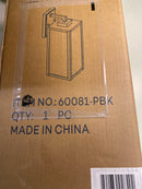 ML Lighting 60081-PBK 1-Light Outdoor Wall Sconce, Powder Coated Black