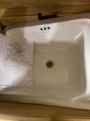 Signature Hardware SH129018WH Mangrove Undermount Bathroom Sink with Overflow