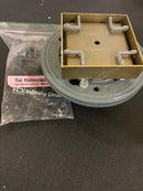 Infinity Drain TD 15-2I PB 5" x 5" Tile Insert Premium Center Drain Kit with Cast Iron Drain Body, 2" No Hub Outlet - Polished Brass