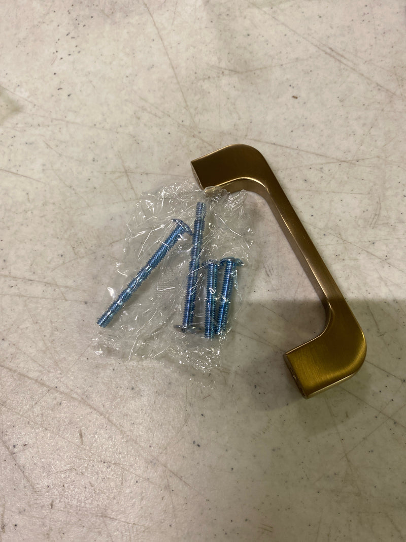 Jeffrey Alexander 264-3SBZ Alvar 3" Center to Center Slim Sleek Curved Corner Cabinet Handle / Drawer Pull - Satin Bronze