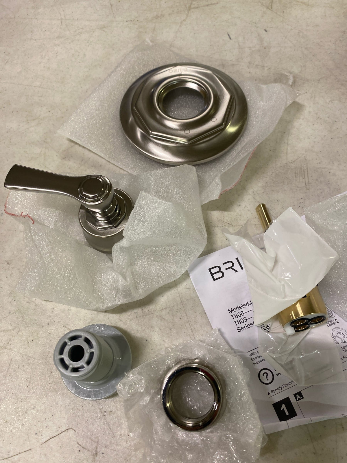 Brizo T60861-NK Rook Three Function Diverter Valve Trim Less Rough-In Valve - Two Independent Positions, One Shared Position - Luxe Nickel