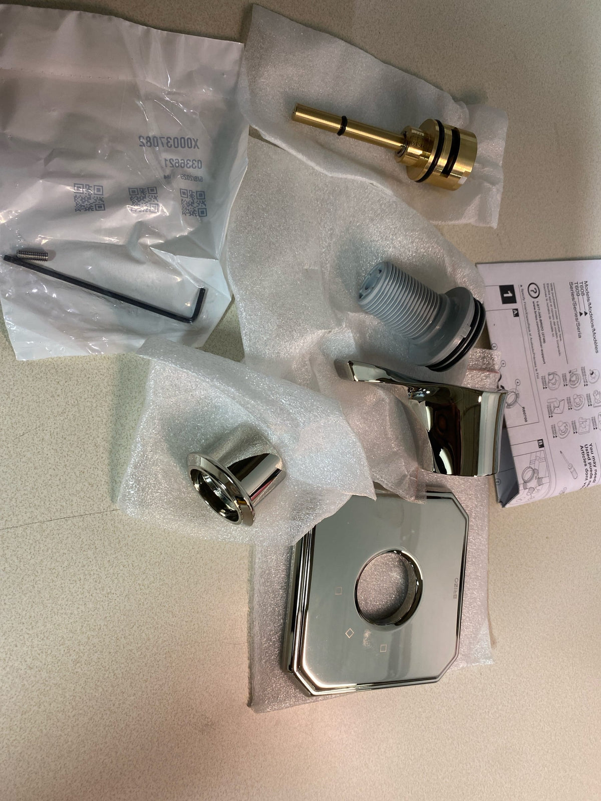 Brizo T60830-PN Virage Three Function Diverter Valve Trim Less Rough-In Valve - Two Independent Positions, One Shared Position - Brilliance Polished Nickel