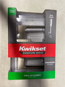 Kwikset 720SAL 15 SQT Singapore Square Satin Nickel Hall/Closet Door Handle with Microban