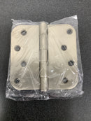 Miseno MDH4003SN 4 x 4 Plain Bearing 5/8" Radius Corner Door Hinge - Pack of 3 - Satin Nickel