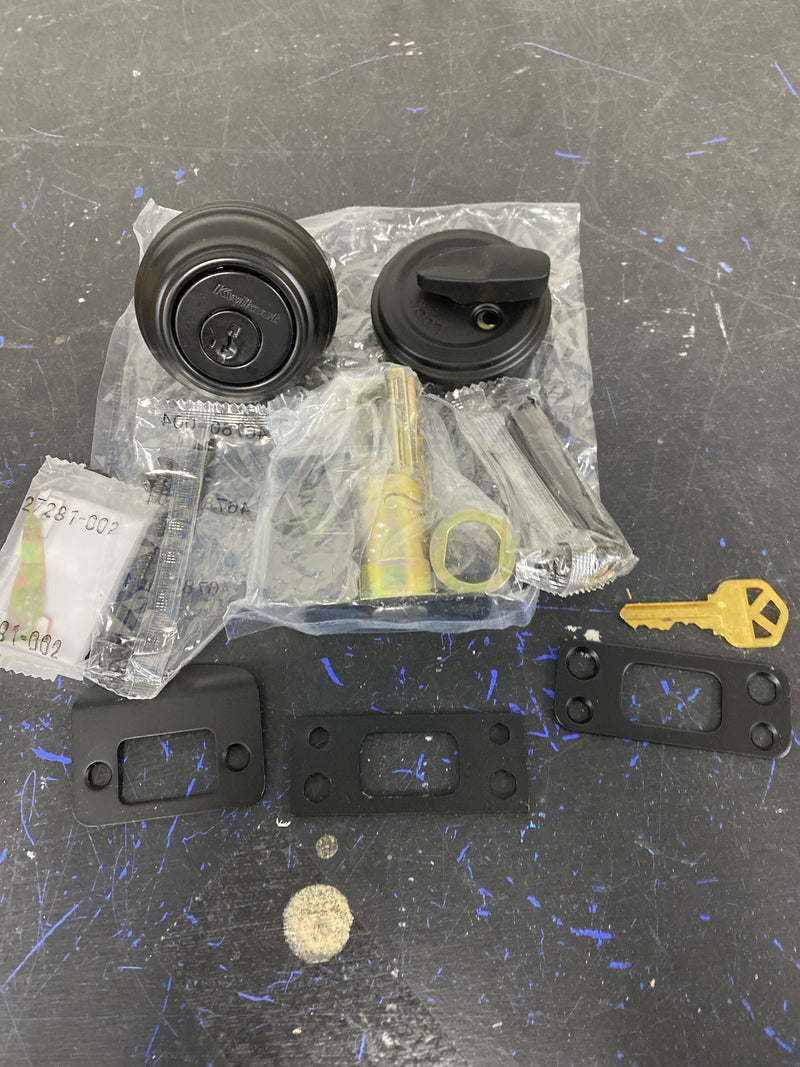 Kwikset 980-514S.STRKP 980 Single Cylinder Keyed Entry Deadbolt from the Signature Series - Matte Black