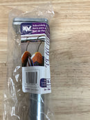 Knape and Vogt KV2ZC18 18 Inch to 30 Inch Wall Mounted Adjustable Closet Rod - Zinc