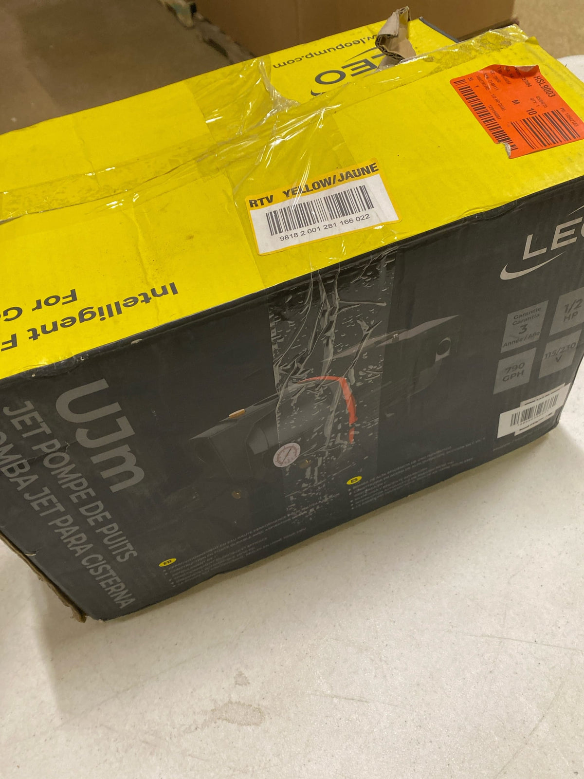 Leo Pump Convertible Well Pump - Cast Iron, Dual Voltage Motor, Shallow & Deep Well, Includes Ejector, 1-1/4″ NPT Suction, 1″ NPT Discharge, 30-50 PSI Switch, 1/2HP 115V/230V/60HZ