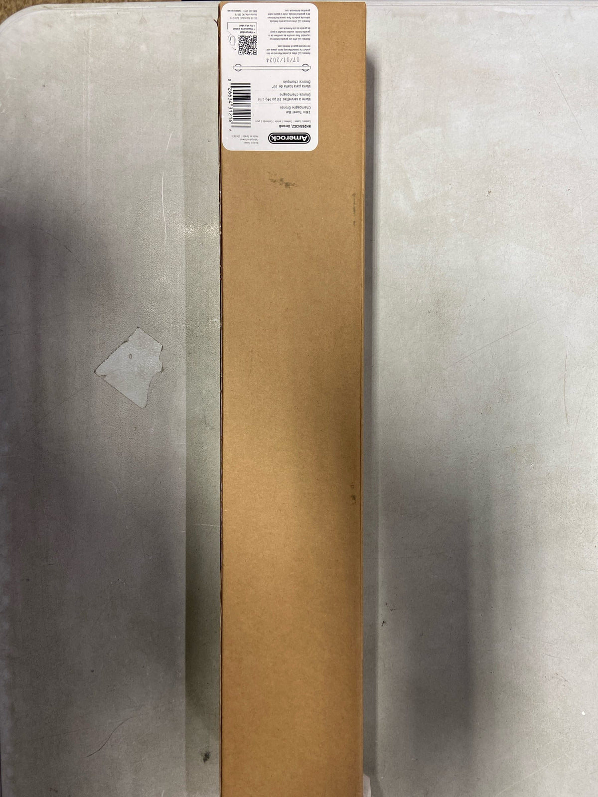 Amerock BH26543CZ Arrondi 18 in. (457 mm) L Towel Bar in Champagne Bronze