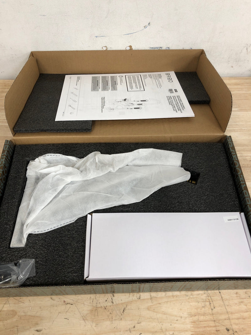 Brizo 65322LF-NKLHP Frank Lloyd Wright 1.2 GPM Widespread Bathroom Faucet with Side Spout Laminar Flow - Less Handles and Drain Assembly - Luxe Nickel