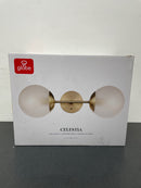 Globe Electric 51726 Celestia 2 Light 20" Wide Bathroom Vanity Light - Matte Brass