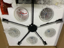 Meridian M10067MBK 5 Light 25" Wide Drum Chandelier with a white drum shade - Matte Black