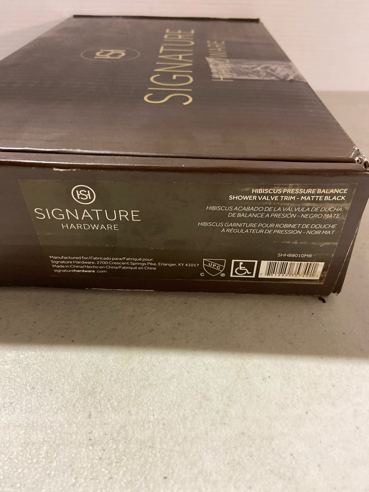 Signature Hardware SHHB8010MB Hibiscus Pressure Balanced Valve Trim Only - Less Rough-In Valve - Matte Black