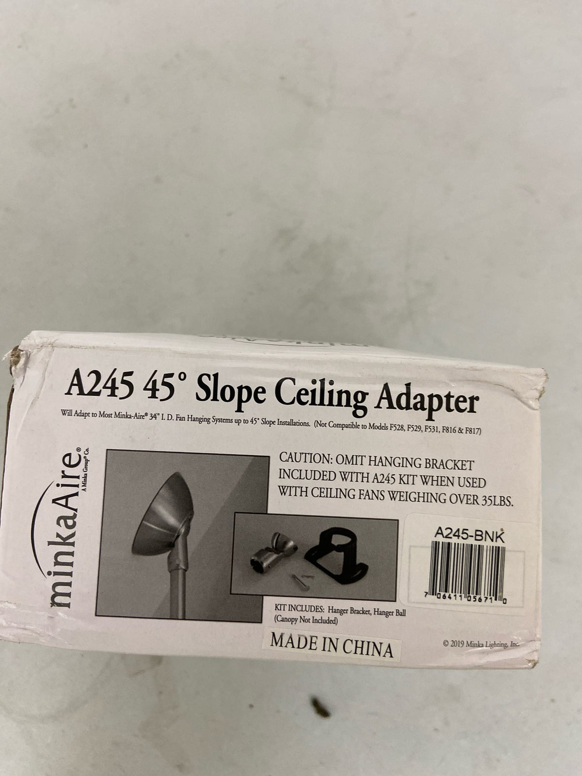 MinkaAire A245-BNK Sloped Ceiling Adapter - Burnished Nickel