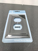 Liberty 64218 Black 1-Gang Duplex Outlet Wall Plate (1-Pack)