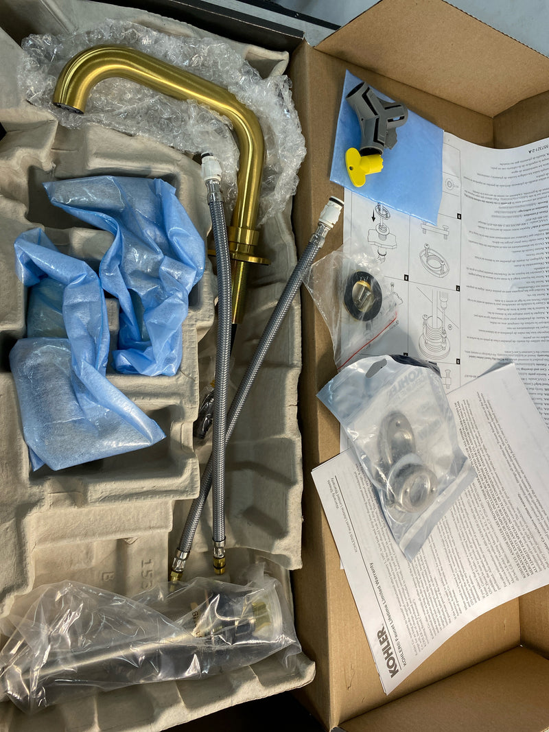 Kohler K-35908-4-2MB Castia by Studio McGee 1.2 GPM Widespread Bathroom Faucet - Vibrant Brushed Moderne Brass