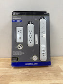 Commercial electric 7A-11,7A-1,7A-1 4 ft. Multiple Outlet and Wall Mounted Surge Protector Set (3-Pack)