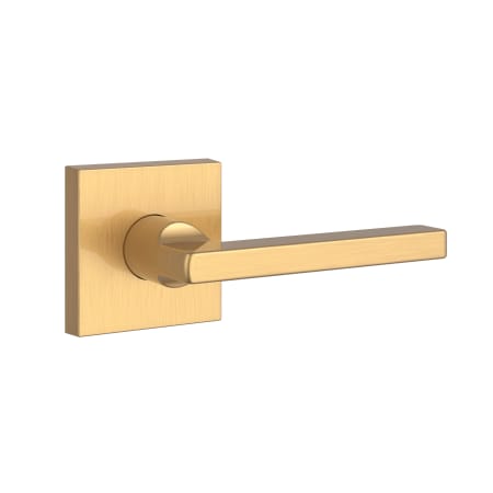 Baldwin PSSQUCSR044 Square Passage Door Lever Set with Contemporary Square Rosette - Lifetime Satin Brass