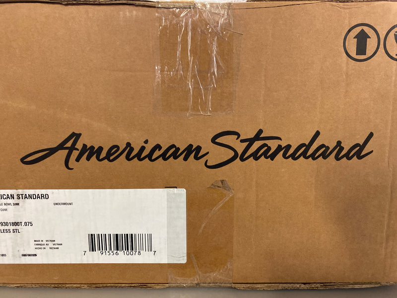 American Standard 18SB.9301800T.075 American Standard 30" Single Basin Stainless Steel Kitchen Sink for Undermount Installations - Drain Included - Stainless Steel