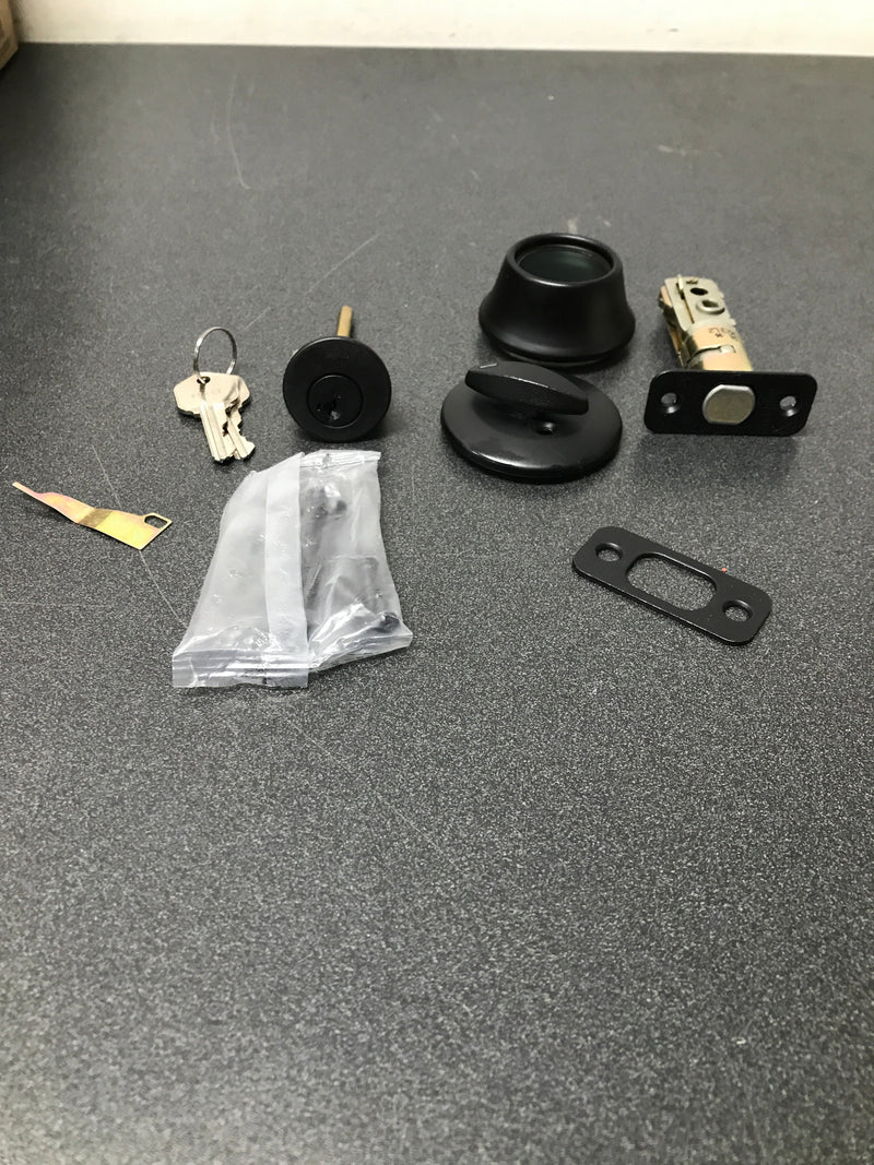 Kwikset 660-514S.DS 660 Series Deadbolt Single Cylinder Deadbolt with Smartkey - Matte Black