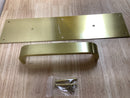 Hager 1-374163 4" x 16" Square Corner 0.050" Gauge Pull Plate with 1-1/4" Rectangular Pull on 8" Center from the Pull Plates Collection - Polished Brass