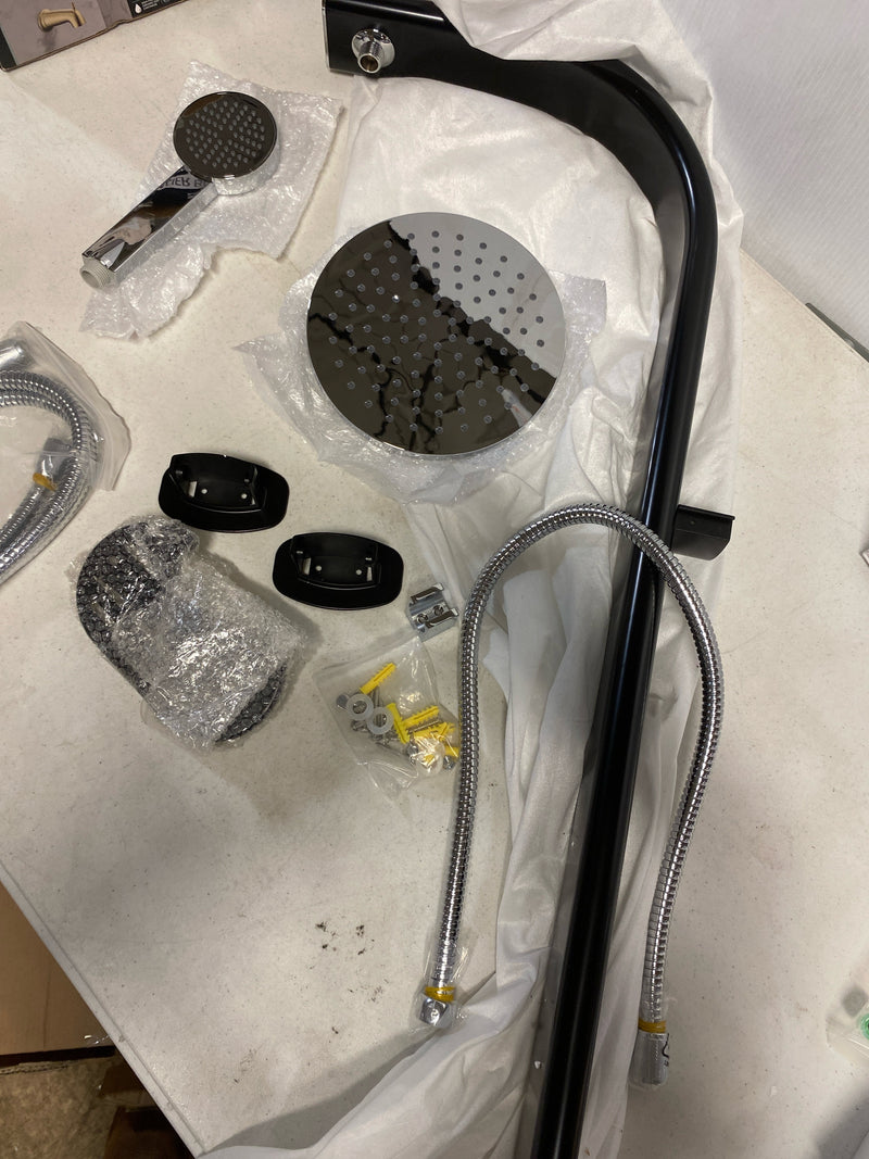 Signature Hardware 426006 Tilley Outdoor Shower Panel with Hand Shower - Black