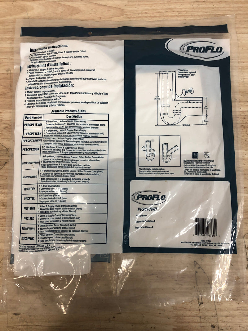Proflo Pfscpt Soft Trap Cover - White
